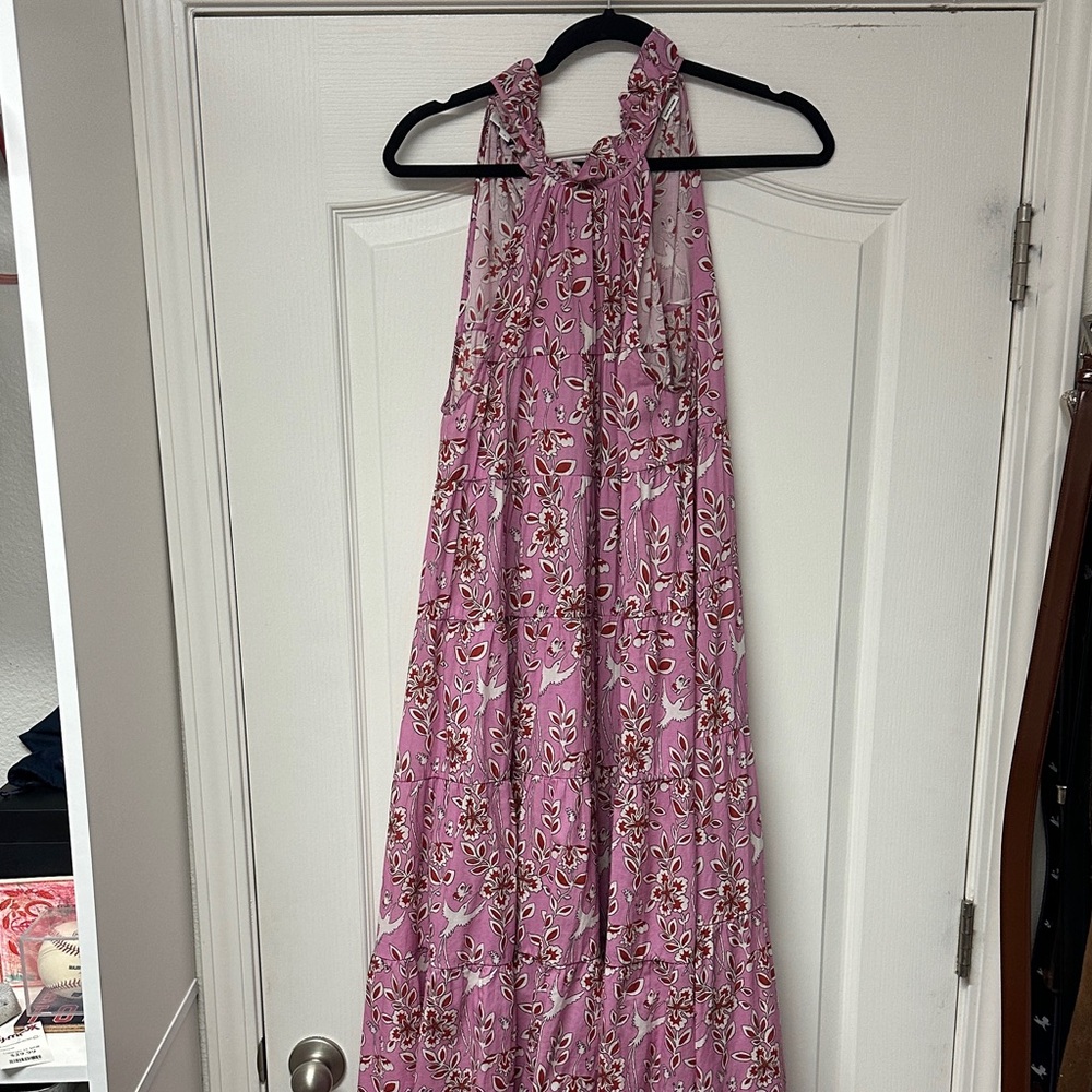 RHODE Pink Floral Maxi Dress